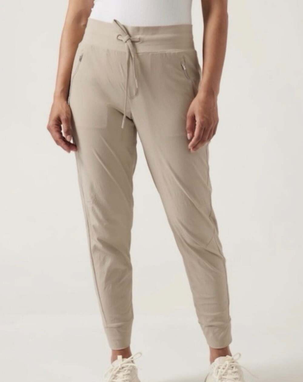 Athleta Trekkie North Jogger Pants Size 6 Beige Tan